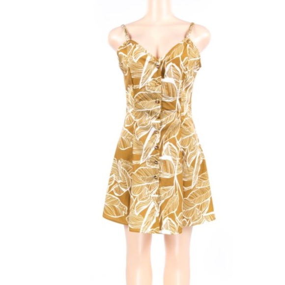 Mustard boho mini dress - Picture 5 of 6